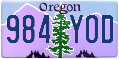 OR license plate 984YOD
