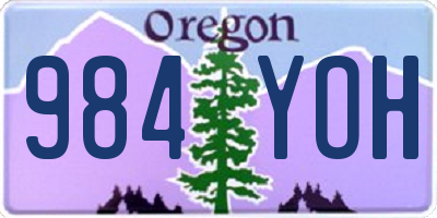 OR license plate 984YOH