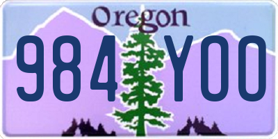 OR license plate 984YOO