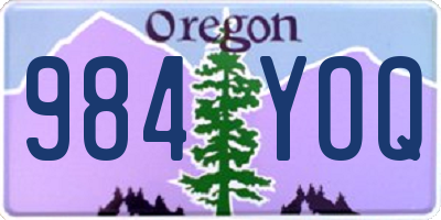OR license plate 984YOQ