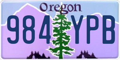 OR license plate 984YPB