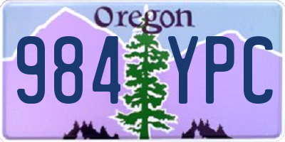 OR license plate 984YPC
