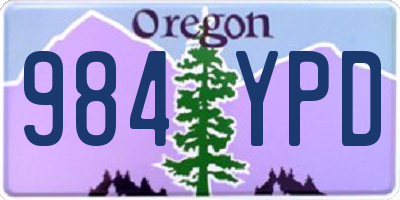 OR license plate 984YPD