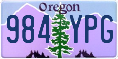 OR license plate 984YPG