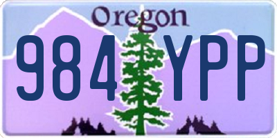 OR license plate 984YPP