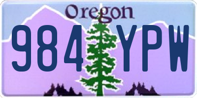 OR license plate 984YPW