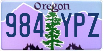 OR license plate 984YPZ