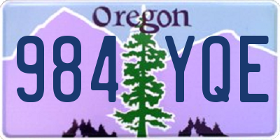 OR license plate 984YQE