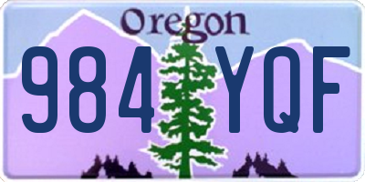 OR license plate 984YQF