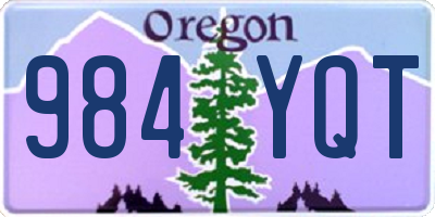 OR license plate 984YQT