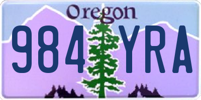 OR license plate 984YRA