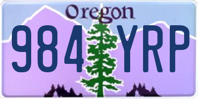OR license plate 984YRP
