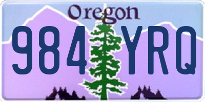 OR license plate 984YRQ
