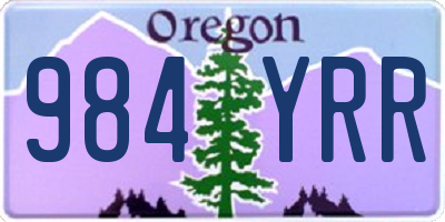 OR license plate 984YRR