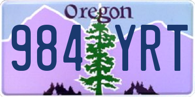 OR license plate 984YRT