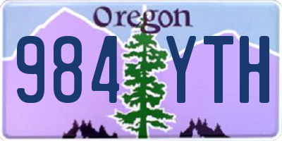 OR license plate 984YTH