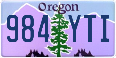 OR license plate 984YTI