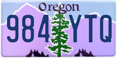 OR license plate 984YTQ