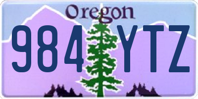 OR license plate 984YTZ