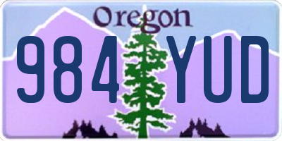 OR license plate 984YUD