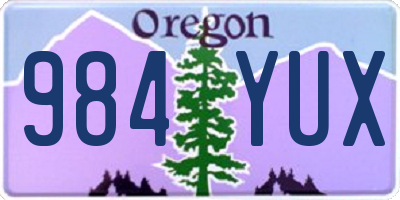 OR license plate 984YUX