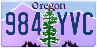 OR license plate 984YVC
