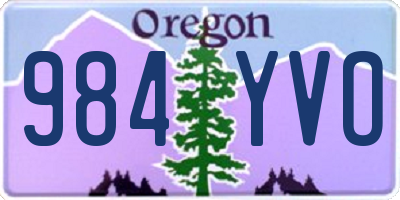 OR license plate 984YVO