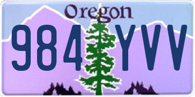 OR license plate 984YVV