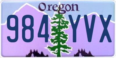 OR license plate 984YVX