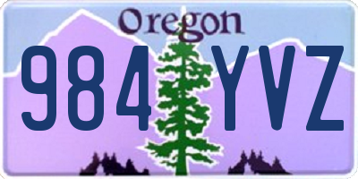 OR license plate 984YVZ