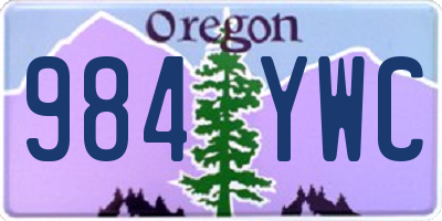 OR license plate 984YWC