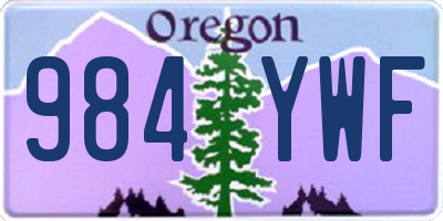 OR license plate 984YWF