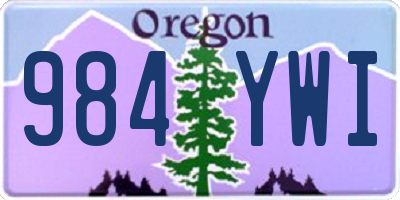 OR license plate 984YWI