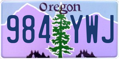 OR license plate 984YWJ