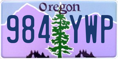 OR license plate 984YWP