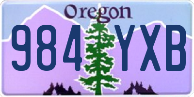OR license plate 984YXB