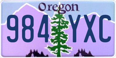 OR license plate 984YXC