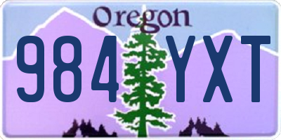 OR license plate 984YXT