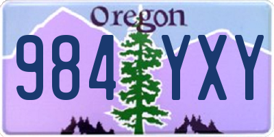 OR license plate 984YXY