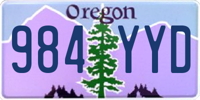 OR license plate 984YYD