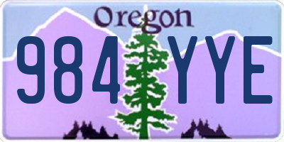 OR license plate 984YYE