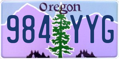 OR license plate 984YYG