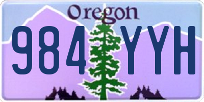 OR license plate 984YYH