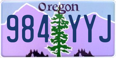 OR license plate 984YYJ