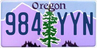 OR license plate 984YYN