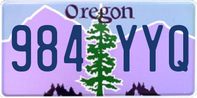 OR license plate 984YYQ