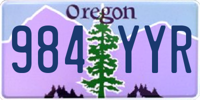 OR license plate 984YYR