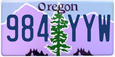 OR license plate 984YYW