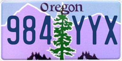 OR license plate 984YYX