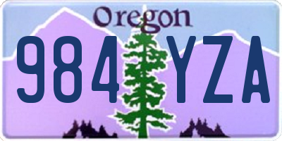 OR license plate 984YZA